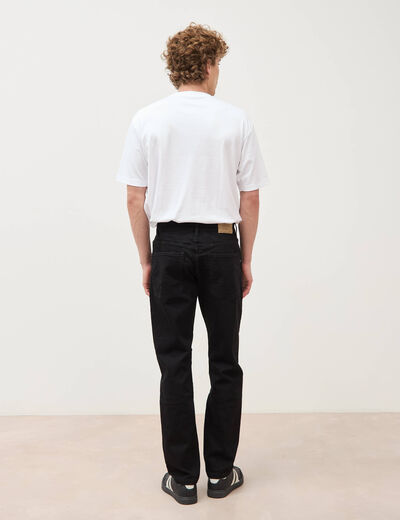Jeans straight longueur 32 denim noir homme