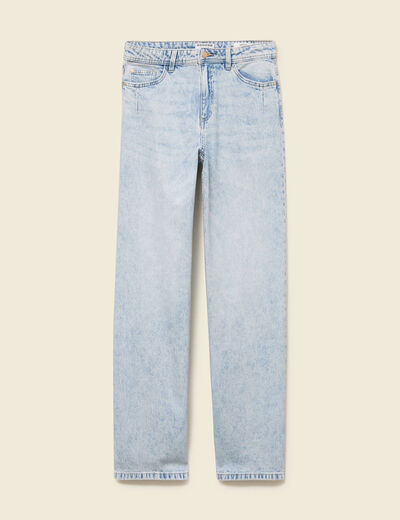 Jeans large taille standard denim snow bleu femme