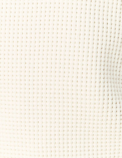 Pull manches longues col rond ecru homme