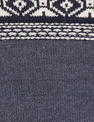 Pull manches longues col roulé ecru homme