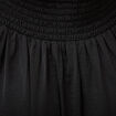 Robe satin&eacute;e bretelles col v noir femme