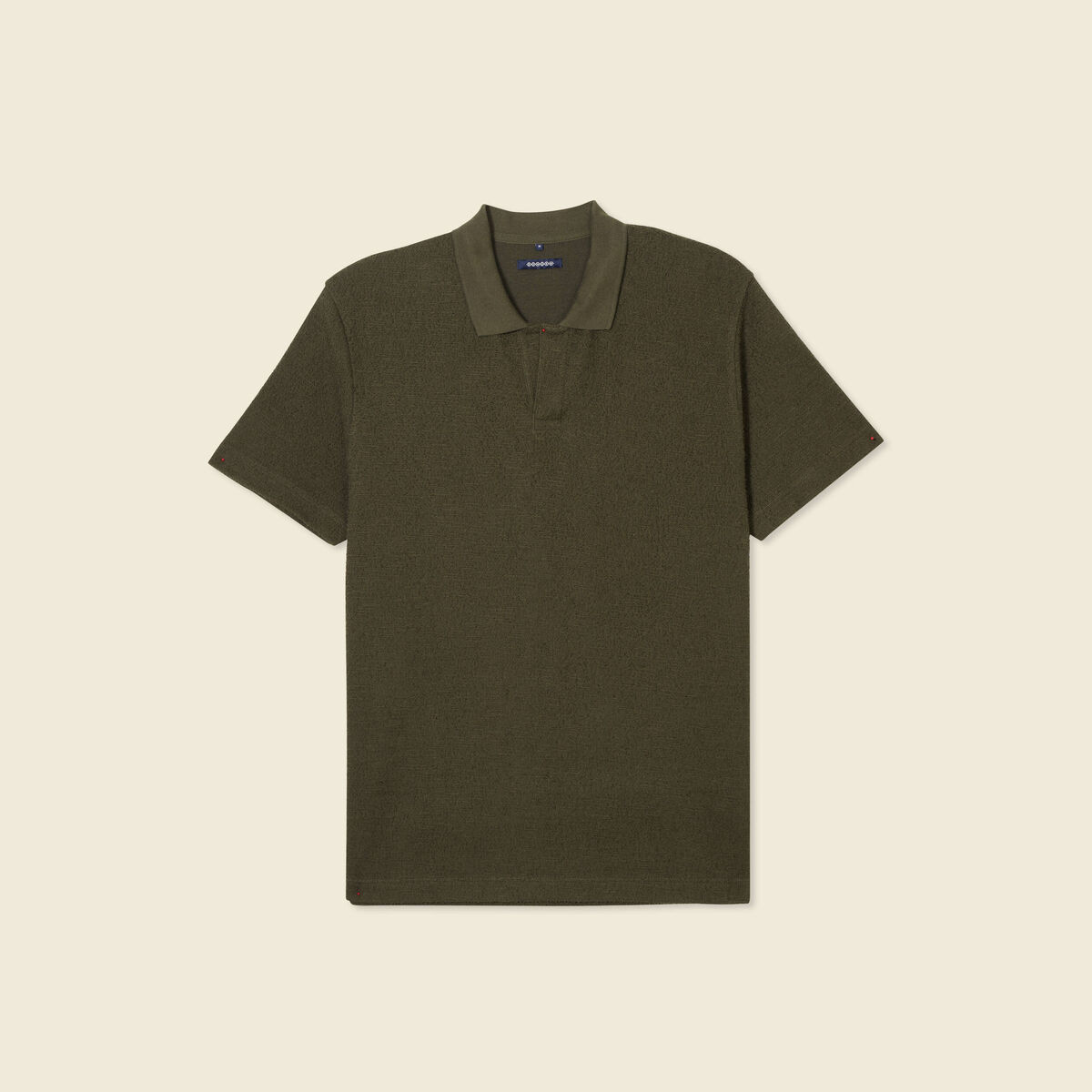 Polo manches courtes vert kaki homme