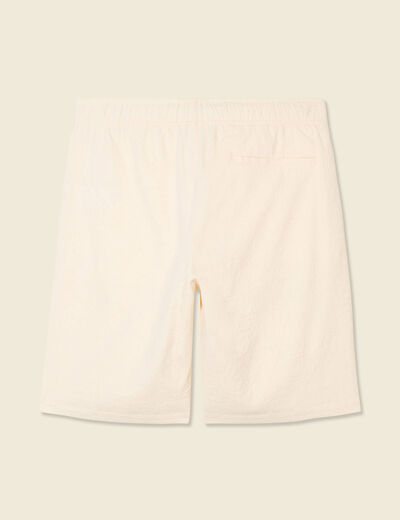 Bermuda droit à coulisse ecru homme