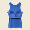 Débardeur 2 en 1 avec brassière intégrée bleu electrique femme