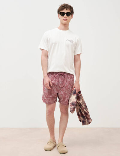 T-shirt en coton ecru homme