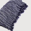 Foulard pliss&eacute; bleu marine homme