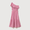 Robe one shoulder sans manches multicolore femme