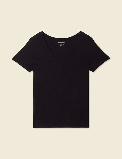 T-shirt manches courtes noir femme