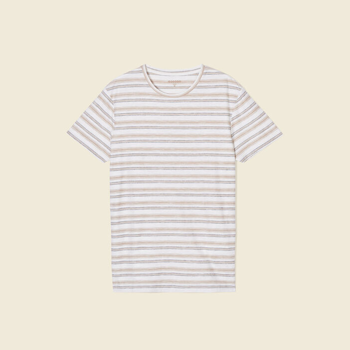 T-shirt manches courtes beige homme