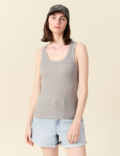 Débardeur éco-responsable gris femme