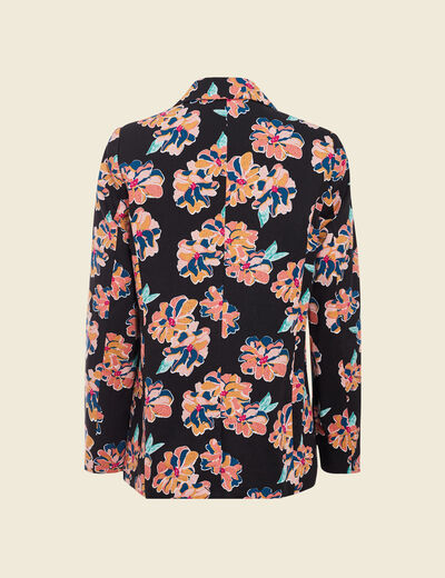 Veste esprit blazer droite noir femme
