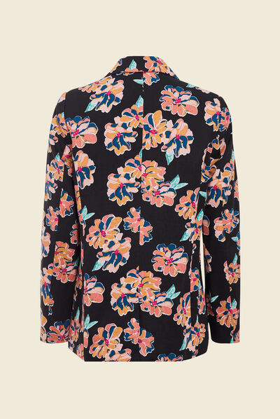 Veste esprit blazer droite noir femme