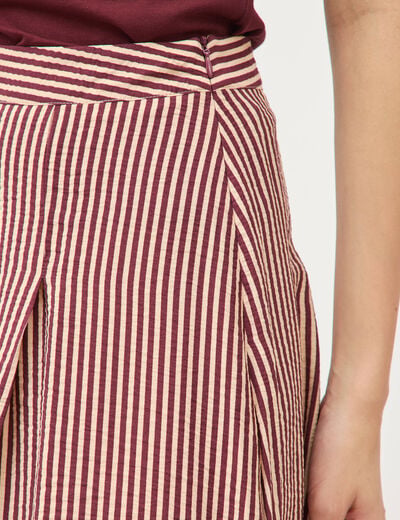 Jupe longue &eacute;vas&eacute;e fluide violet femme
