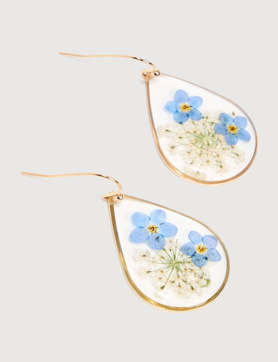 Boucles d'oreilles bleu clair femme