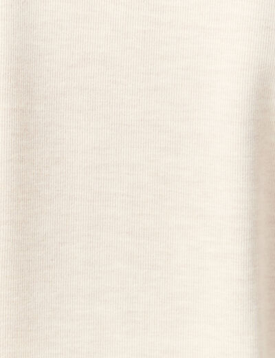 Sweat oversize col rond manches longues creme femme
