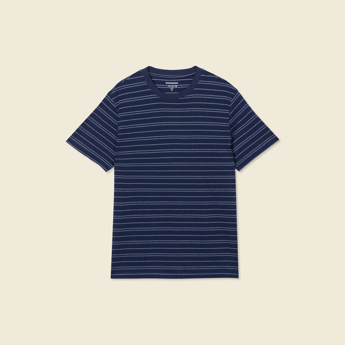 T-shirt en coton manches courtes bleu marine homme
