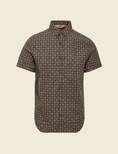 Chemise éco-responsable marron homme