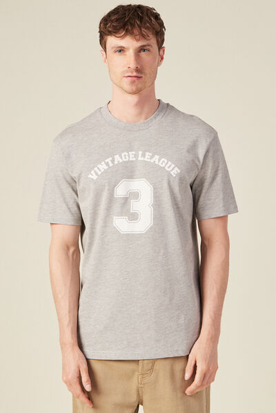 T-shirt manches courtes gris foncé homme