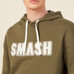 Sweat à capuche taupe homme