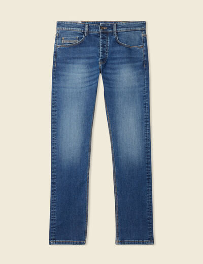 Jeans straight 5 poches denim stone homme