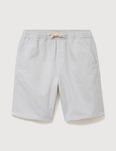 Bermuda en coton gris clair homme