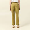 Pantalon chino cigarette vert olive femme