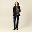Blouse manches longues noir femme