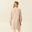 Robe pull droite taupe femme