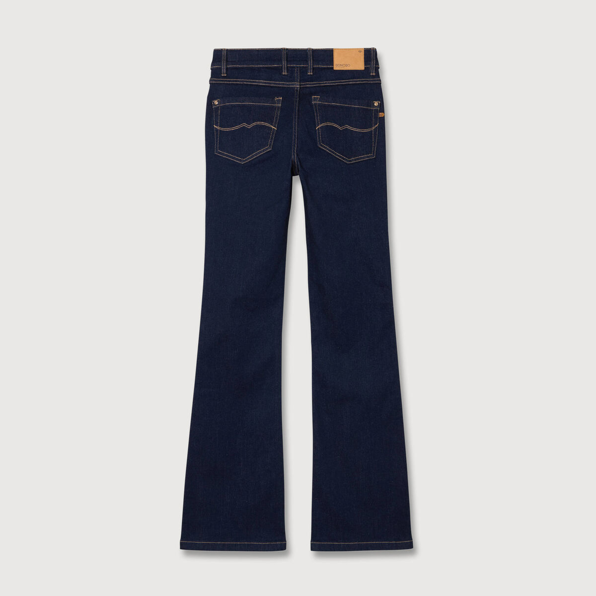 Jeans bootcut denim brut rinse femme