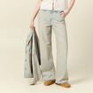 Jeans baggy bleu ciel femme