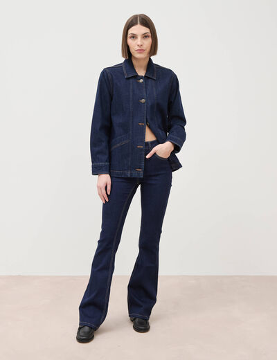 Jeans bootcut denim brut rinse femme