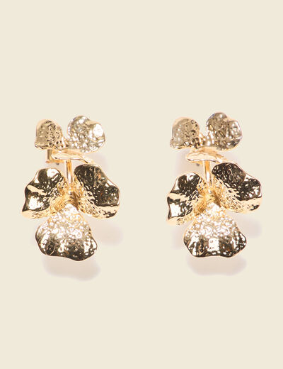 Boucles d'oreilles pendantes couleur or femme