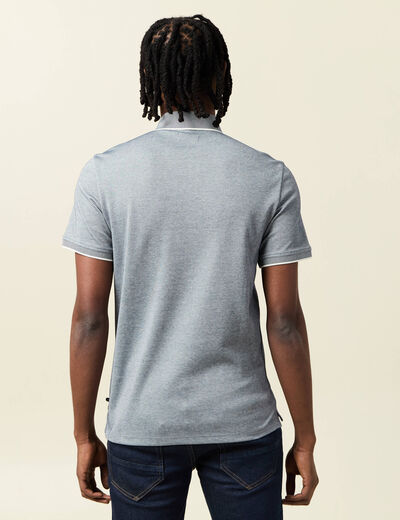 Polo manches courtes bleu marine homme