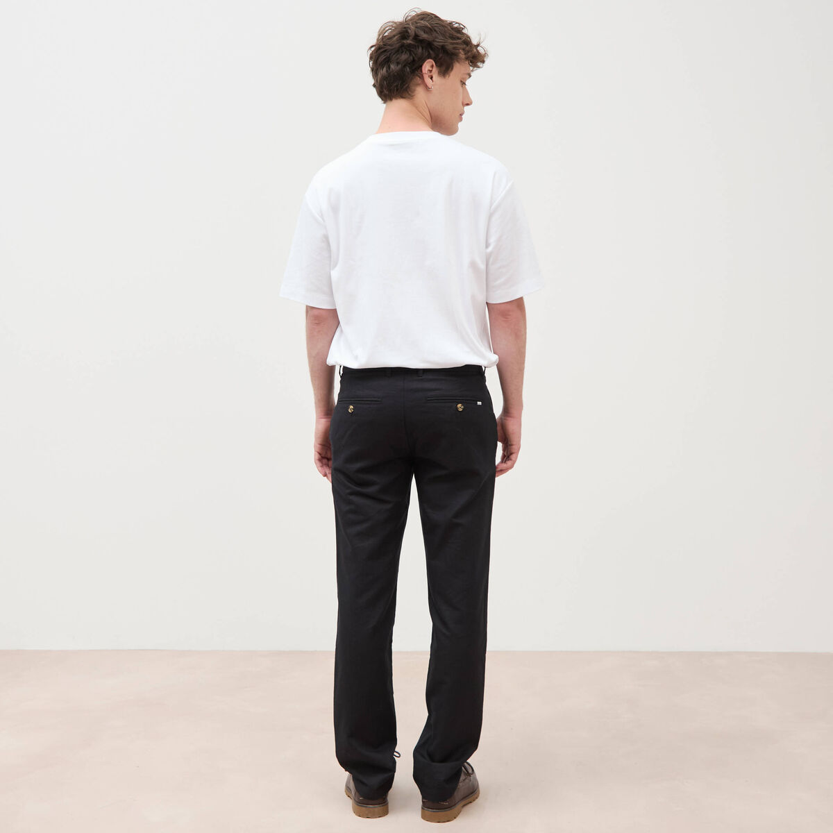 Pantalon chino noir homme