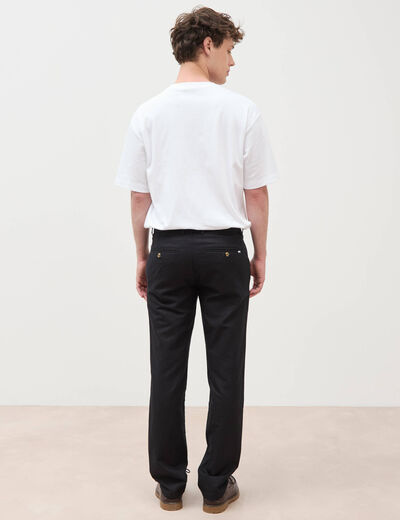 Pantalon chino noir homme