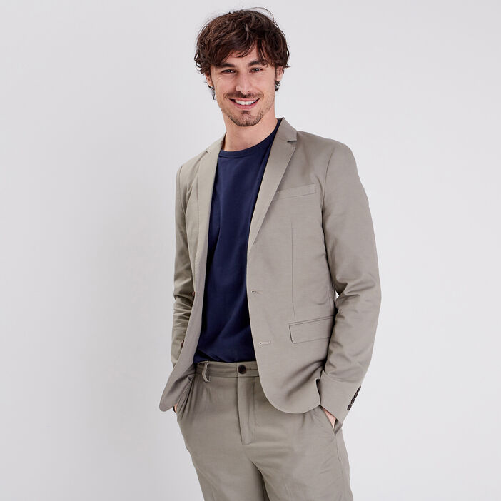 Veste blazer droite vert kaki homme