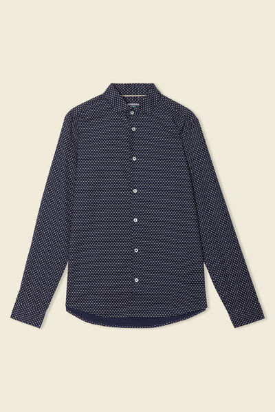 Chemise éco-responsable bleu marine homme