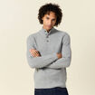 Pull manches longues gris homme