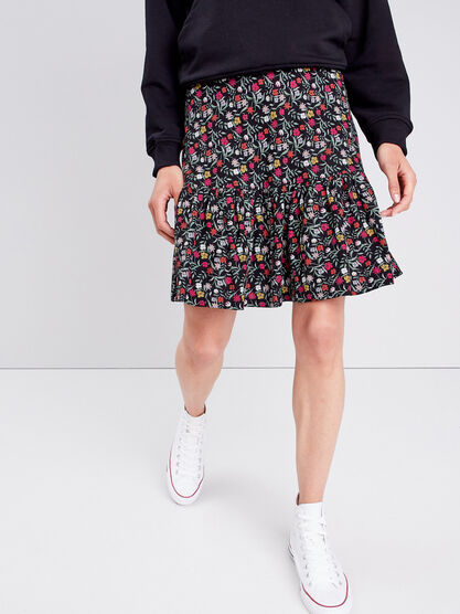 Jupe evasee multicolore femme