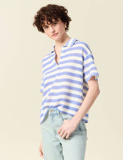 T-shirt manches courtes ecru femme