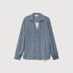 Blouse manches longues bleu marine femme