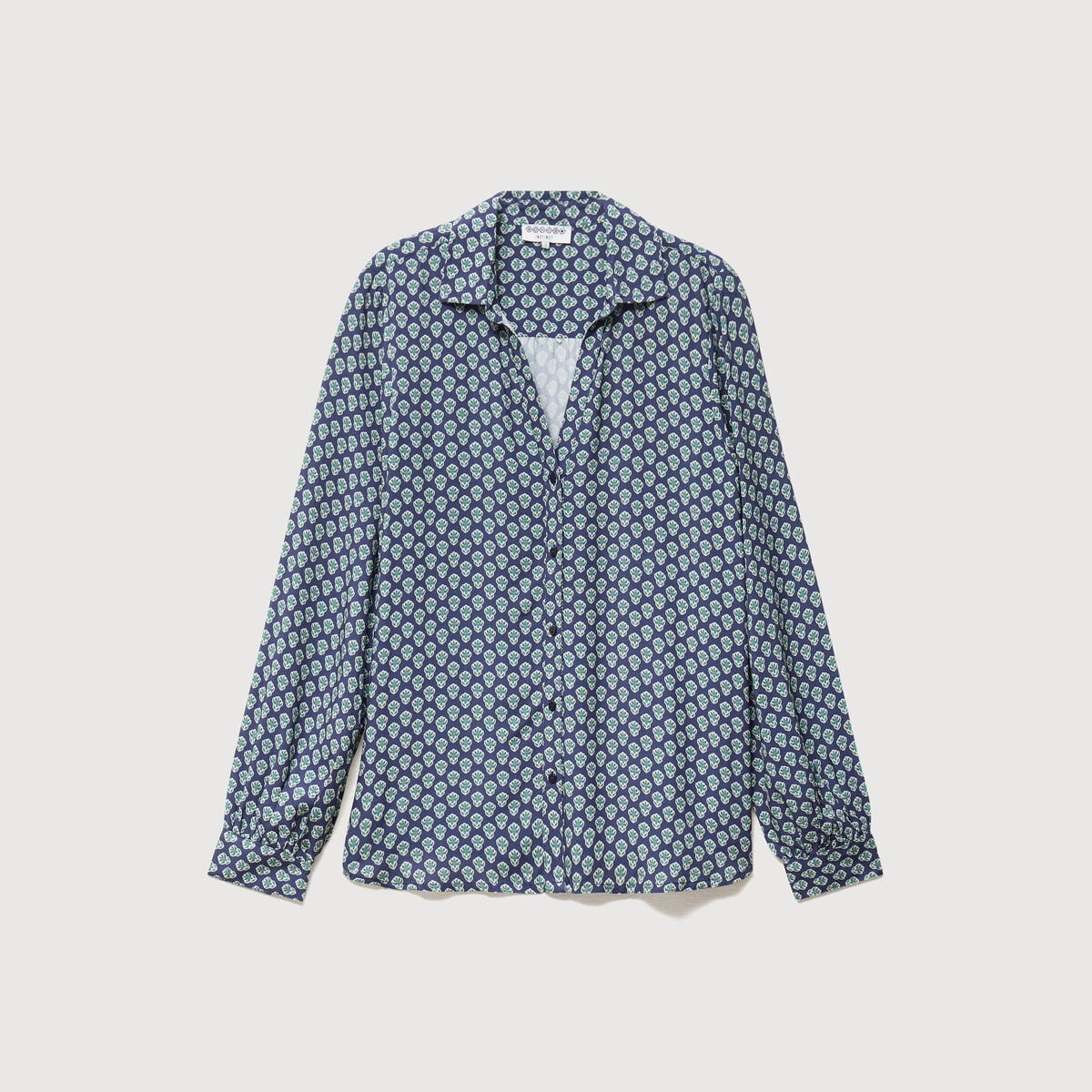 Blouse manches longues bleu marine femme