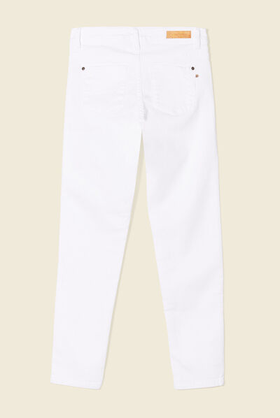 Jeans Vanessa - slim taille basse 7/8ème denim blanc femme