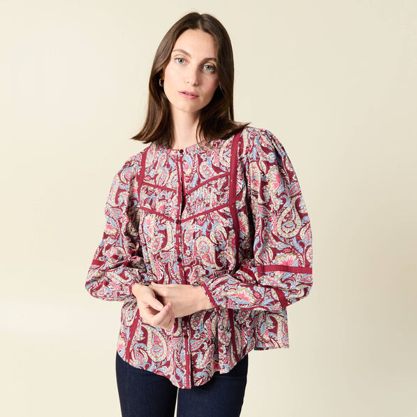 blouse manches longues bordeaux femme Blouse manches longues bordeaux femme