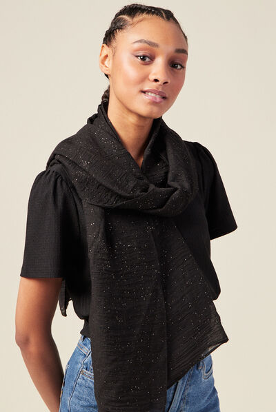 Foulard noir femme