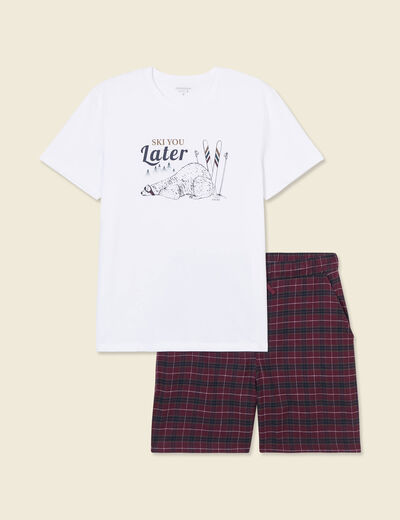 Ensemble pyjama short prune homme
