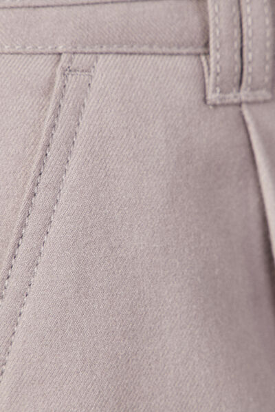Short paperbag à pinces gris femme