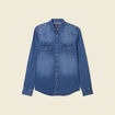 Chemise manches longues denim stone homme