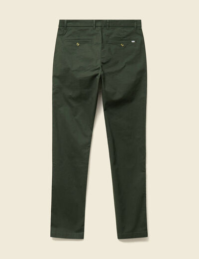 Pantalon chino slim vert kaki homme