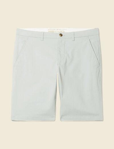 Bermuda droit éco-responsable bleu gris homme